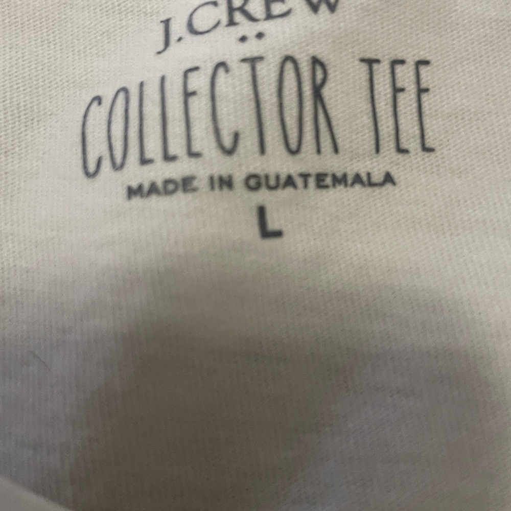 J. Crew Cream Collector Tee with Black Print - Picture 2 of 3